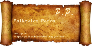 Palkovics Petra névjegykártya