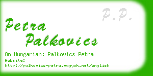 petra palkovics business card